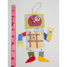 Load image into Gallery viewer, Alice / Adjustable Robot Monster Ornament / Mixed Media Paper Arts / Paper Doll  Creatures/ Paper Puppet
