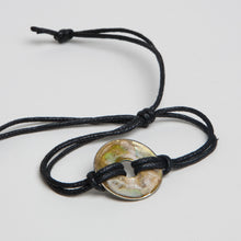 Load image into Gallery viewer, Alcohol Ink Black Cord Bracelet in Brown &amp; Green
