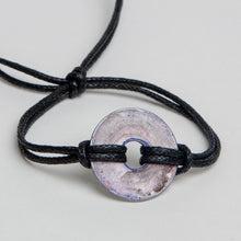 Load image into Gallery viewer, Alcohol Ink Black Cord Bracelet in Light Gray &amp; Black
