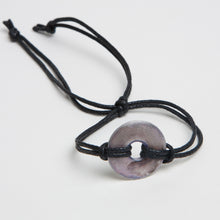 Load image into Gallery viewer, Alcohol Ink Black Cord Bracelet in Light Gray &amp; Black
