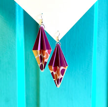 Load image into Gallery viewer, Two-tone origami earring baubles in various designs and colors
