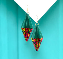 Load image into Gallery viewer, Two-tone origami earring baubles in various designs and colors
