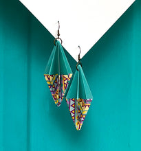 Load image into Gallery viewer, Two-tone origami earring baubles in various designs and colors
