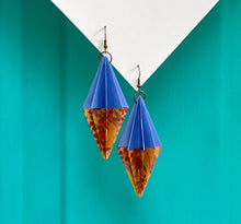 Load image into Gallery viewer, Two-tone origami earring baubles in various designs and colors
