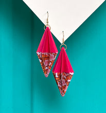 Load image into Gallery viewer, Two-tone origami earring baubles in various designs and colors
