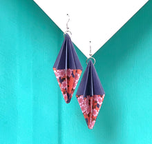 Load image into Gallery viewer, Two-tone origami earring baubles in various designs and colors
