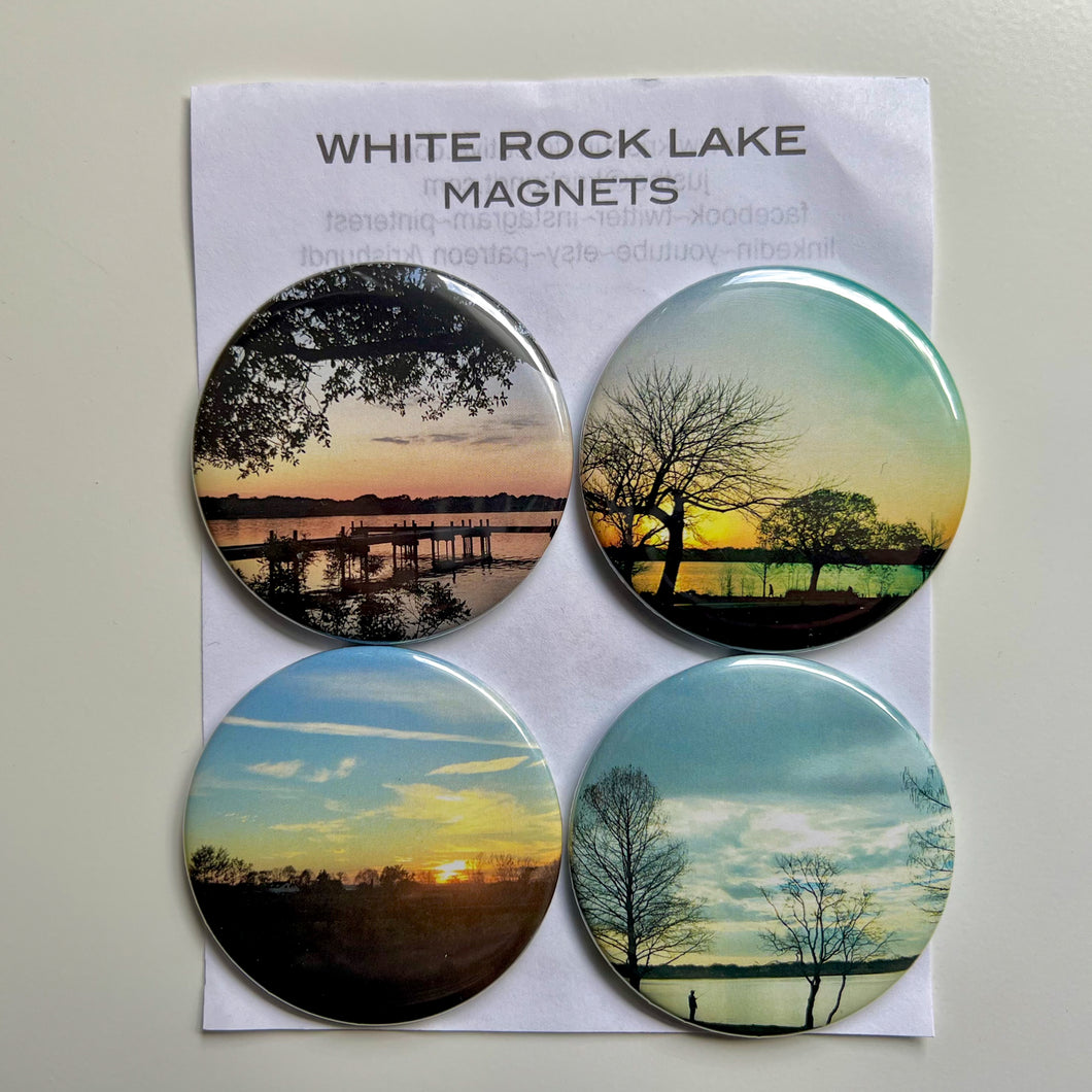 Refrigerator magnet sets, photography of White Rock Lake