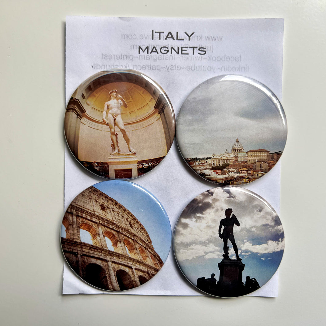 Refrigerator magnet sets, photography of Italy