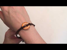 Load and play video in Gallery viewer, Alcohol Ink Suede Bracelet in Brown &amp; Orange

