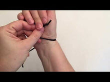 Load and play video in Gallery viewer, Alcohol Ink Black Nylon Bracelet in Brown &amp; Blue
